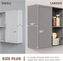 FIMELLO 30" Kitchen Wall Storage Cabinet with Adjustable Shelf, Laundry Cabinet with Doors, Bathroom Storage Cabinet Wall Mount, Storage Cabinet for Bathroom, Kitchen, Laundry Room Cabinet, Grey by CozyNest Decor
