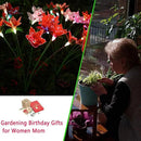 Solar Garden Lights, 2 Pack New Upgraded Solar Swaying Lights with 12 Flowers Solar Lights for Outside Garden Yard Decor Outdoor Waterproof, Gardening Birthday Gifts for Women Mom Grandma, White & Red by GreenHaven Gardens