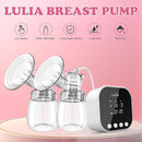 Lulia Double Electric Breast Pump, Breastfeeding Pump 4 Modes & 9 Levels, Low Noise, Anti-Backflow & LED Display, BPA Free, Portable Breast Pumps with 10 Breastmilk Storage Bags and 24mm Flange by TinyTreasures Baby Boutique