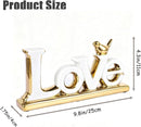 Love Sign Decoration - White & Gold Modern Bird Sculpture Statue, Personalized Love Decor for Living Room, Bedroom, Desktop by CozyNest Decor