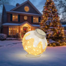 BRIGHTDECK Outdoor Christmas Ornaments, Lighted Pop-Up Outdoor Holiday Ball Decoration with 80 LED Lights, 8 Light Modes, Lighted Collapsible Holiday Decorations for Yard, Home(Beige) by CozyNest Decor