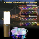 Camping Lantern with 49.2FT String, 2 in 1 Outdoor RGB String Lights with 4 Modes & 5 Modes Rechargeable Camping Lamp IPX4 Waterproof Portable LED Tent Light for Outdoor Yard Garden Decoration by GreenHaven Gardens