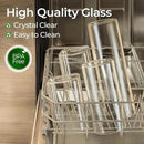 ComSaf Airtight Glass Storage Canister with Wood Lid(1.5 Qt), Set of 3 Glass Jars with Lids, Clear Food Storage Container Jar with Sealing Lids for Dry Food Cereal Oat Sugar Tea Coffee Beans, Round by CozyNest Decor