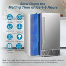 Commercial Ice Maker Machine 120 LBS/24H, 60 LBS Cold Preservation Bin for 4-6 H, Freestanding Undercounter Ice Maker Stainless Steel, 40 Ice Trays Built-in Ice Machine for Restaurant Bar Kitchen Cafe by CozyNest Decor
