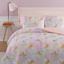 Twin Comforter Set with Sheets for Girls-5 Pieces Twin Bedding Sets with Pink Comforter, Sheets, Pillowcase & Sham for Kids (Gold Unicorn, 66" X 86") by TinyTreasures Baby Boutique