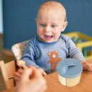 Accmor Baby Formula Dispenser On The Go, Non-Spill Rotating Four-Compartment Formula Container to Go, Milk Powder Kids Snack Container for Infant Toddler Travel Outdoor, Blue, 2 Pack by TinyTreasures Baby Boutique