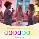 Mini Karaoke Machine for Kids Adults：Portable Bluetooth Karaoke Speaker with 2 Wireless Microphones and Lights for Home Party, Christmas Birthday Gifts for 4-12+ Years Old Girls Boys(Yellow) by TinyTreasures Baby Boutique