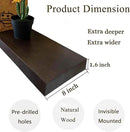 ROGMARS Walnut Wooden Floating Shelves for Wall 48 inches Long,8 Inch Deep Natural Wood Floating Wall Mounted Shelves with Invisible Bracket for Kitchen,Bedroom,Living Room,1PC by CozyNest Decor