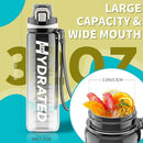Water Bottle, 32 oz Motivational Water Bottles with Time Marker-Tritan & BPA Free, Sports Water Bottle with Time to Drink & Strap, Wide Mouth, Leakproof -Gift for Christmas Gym Fitness & Outdoor by CozyNest Decor