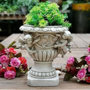 Cherub Angel Planters, Cherub Planter Flower Pots with Drain Hole for All House Plants, Patio Yard Decor, Polyresin, 8.46" H by GreenHaven Gardens