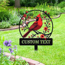 Personalized Name Garden Cardinal Metal Signs with Stake, Custom Family Name Yard Decor for Outdoor Outside, Cardinal Lawn Patio Stake Gardening Enthusiasts Grandmothers Gift by CozyNest Decor