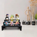 Display Wood Risers Wooden Stand 3 Tier Black Wood Racks Decorative Rectangular, 2 Set 6 Piece Cupcake Stands Cologne Perfume Organizer Dessert Showcase(Black) by CozyNest Decor