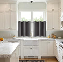 MIULEE Short Curtains for Windows - Grey Blackout Half Window Curtains Thermal Insulated Privacy Drapes for Kitchen Bedroom Bathroom Grommet Top Small Basement Tiers W40 x L36 Inch 2 Panels by TinyTreasures Baby Boutique