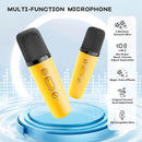 YLL Mini Karaoke Machine for Kids Adults, Portable Bluetooth Speaker with 2 Wireless Microphones, Birthday Gifts Toys for Girls Boys Ages 3, 4, 5, 6, 7, 8, 9,10,11,12+ Years Old Toddler (Yellow) by TinyTreasures Baby Boutique