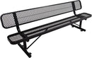 4/6/8 Feet Park Bench for Outside Heavy Duty Metal, Garden Benches Outdoor Bench with Backrest & Portable Frame, for Shopping Malls Stores Parks Patios Decks, Black by GreenHaven Gardens