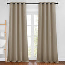 NICETOWN Taupe Room Darkening 102 inch Curtains, Grommet Thermal Curtains Weighted Window Treatments for Living Room/Farmhouse, W46 x L102, 2 Panels by TinyTreasures Baby Boutique