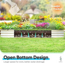 Quictent Galvanized Raised Garden Bed Kit, 8x4x1 ft Oval Metal Planter Box for Vegetables, Rubber Strip Edging Included (Beige) by GreenHaven Gardens