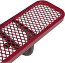 Global Industrial 8'L Rectangular Picnic Table, ADA Compliant, Expanded Metal, Red Thermoplastic Coating, Attached Benches, 1-1/2” Umbrella Pole Hole, Outdoor-Rated by GreenHaven Gardens