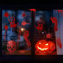 DC-BEAUTIFUL Halloween Bloody Handprint Footprint Horrible Window Stickers, 12 Sheets Decoration Clings for Window Wall Floor Glass Bathroom Outdoor Indoor Halloween Party by CozyNest Decor