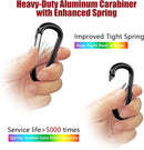 sprookber 4" & 5" Extra Large Aluminum Carabiner D Ring, Caribeener Clips, Spring Snap Hook for Keychain Clip, Set of 4 by TinyTreasures Baby Boutique