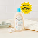 Aveeno Baby Healthy Start Nourishing Newborn Wash, Hypoallergenic Baby Body Wash with Prebiotic Oat Gently Cleanses Delicate Newborn Skin, Fragrance-Free, Tear-Free, Paraben-Free, 8 fl. oz by TinyTreasures Baby Boutique