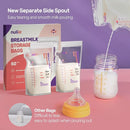 Nuliie 50 Pcs Breastmilk Storage Bags, 8 OZ Breast Milk Storing Bags, BPA-Free, Milk Storage Bags with Pour Spout for Breastfeeding, Self-Standing Bag, Space Saving Flat Profile by TinyTreasures Baby Boutique