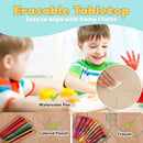 FUNLIO Kids Table and 4 Chairs Set, Height Adjustable Toddler Table and Chair Set for Ages 3-8, Easy to Wipe Arts & Crafts Table, for Classrooms/Daycares/Homes, CPC & CE Approved (5-Piece Set) - Green by CozyNest Decor
