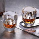 KAMMAK Crystal Whiskey Glasses Set of 2, Luxury 7.44oz Old Fashioned Glasses Stemless, Handcrafted Cocktail Glasses, Hand Blown Scotch Cup for Women, Men Gift for Bourbon Barware, Home Bar by CozyNest Decor