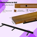 IAE Walnut Floating Wall Shelves 72 inch, Bathroom Shelves Wall Mounted,Invisible Shelves Floating Kitchen Shelves,Wooden Wall Shelves with Brackets for Living Room Wall Mounted,Easy Install,Set of 2 by CozyNest Decor