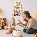 R HORSE My First Year Photo Display Wood Board - 3D Brown Bear Baby's First Year Picture Frame, 12 Months Beary Milestone Board Neutral Baby Keepsake Gift 1st Birthday Nursery Decor for Boy Girl by TinyTreasures Baby Boutique