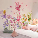 Set of 3 Sheets Size 40x12 Inch Spring Summer Window Cling Sticker Angels, Flowers, and Butterfly Window Stickers, Spring and Summer Decor, Wall, Window Glass Display Stickers (Fairy Theme) by CozyNest Decor