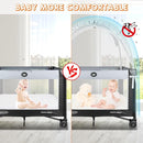 Pack N Play Tent - Mini Crib Tent to Keep Baby from Climbing Out - Crib Net to Keep Baby in - Pop Up Breathable Cribs Cover - Canopy with Upgrade Strong Mesh and Durable Zipper (White, Small) by TinyTreasures Baby Boutique