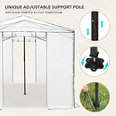 EAGLE PEAK 12x8 Portable Walk-in Greenhouse, Pop-up Indoor Outdoor Garden Green House, Zippered Doors and Windows, Heavy Duty Woven PE Cover, White by GreenHaven Gardens