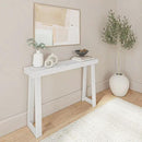 Plank+Beam Solid Wood Console Table, 46.25 Inch, Sofa Table, Narrow Entryway Table for Hallway, Behind The Couch, Living Room, Foyer, Easy Assembly, White by CozyNest Decor