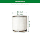 D'vine Dev 6 Inch Ceramic Beaded Stoneware Planter Pot - Flower Pot with Drainage Holes and Saucers for Indoor Succulent Plants or Flowers, Smoked White, 27-C-X-1 by GreenHaven Gardens