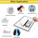 TOHETO Portable A4 Tracing LED Copy Board, Cordless Battery Powered 5 Levels Brightness Light Box Rechargeable Light Board for Tracing Weeding Vinyl X-ray Viewing Sketching Diamond Painting (Grey) by TinyTreasures Baby Boutique