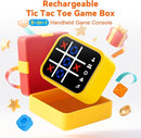 Rechargeable Tic Tac Toe Game Box with 5 Fun Brain Memory Games, Electronic Touchscreen Handheld Game, Portable Digital Puzzle Board Travel Toy, Gifts Choice for Kids and Adults(Yellow) by TinyTreasures Baby Boutique