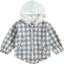 Douhoow Toddler Baby Plaid Jacket Baby Boy GIrl Flannel Hoodies Zip Up Hooded Fall Winter Outerwear Coat by TinyTreasures Baby Boutique