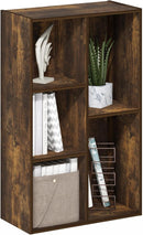 Furinno Luder 5-Cube Open Shelf Bookcase, Bookshelf, Amber Pine by TinyTreasures Baby Boutique