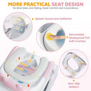 Orzbow Potty Training Seat, 2-IN-1 Toddler Potty Training Toilet with Step Stool, Stability Toilet Seat for Boys Girls with Splash Guard and Anti-Slip Pad, Adjustable Ladder & Potty Seat Height, Pink by TinyTreasures Baby Boutique