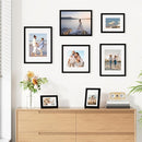 Vittanly 11x14 Picture Frames Set of 9, Shatter Resistant Plexiglass, Display 8x10 Pictures with Mat or 11x14 without Mat, Photo Frames for Wall or Tabletop, Engineered Wood, Black by CozyNest Decor