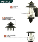 Muskoka Lifestyle Products Outdoor Weatherproof Wall Sconce Lantern, Rustic Porch Light Fixture, Farmhouse Wall Sconce Entryway Light by CozyNest Decor