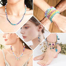 1100pcs 8mm Round Glass Beads for Jewelry Making, Bracelet Necklace Earring DIY Crafts Bulk Kit with Large Hole 83 Different Crystal Beads for Adults Jewelry Supplies by TinyTreasures Baby Boutique