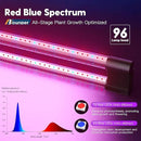 BBOUNDER 2ft 1 Pack Grow Lights for Indoor Plants, 80W (4x20W, 440W Equivalent), Red Blue Full Spectrum, Linkable LED Grow Light for Hydroponic Indoor Plant Seedling Veg, Plug in with On/Off Switch by GreenHaven Gardens