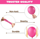 JOYIN 150 Pcs Hot Pink Balloons, Different Sizes 18 12 10 5 Inch Hot Pink Latex Balloon Arch Kit with Instruction for Birthday Party Graduation Wedding Holiday Decoration by TinyTreasures Baby Boutique
