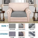 H.VERSAILTEX Super Stretch Individual Seat Cushion Covers Sofa Covers Couch Cushion Covers Slipcover Sets Thick Jacquard Textured Twill Fabric (1 Piece Chair Cushion Cover, Dove) by CozyNest Decor