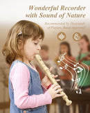 Eastar Soprano Recorder Instrument for Kids Beginner, Baroque Fingering C Key with Cleaning Kit, Thumb Rest, Cotton Bag, Fingering Chart, ERS-21BN, Natural, School-Approved by TinyTreasures Baby Boutique