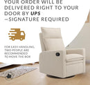 Arya Modern Nursery Glider Recliner Chair – Cozy Nursing Chair with 360° Swivel for New Parents, Gentle Motion, Compact Design, High Back & Low Armrests, Canadian Made (Cream/Beyond Sheep Fabric) by TinyTreasures Baby Boutique