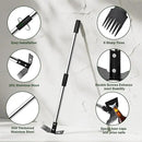 Weed Puller Tool with Long Handle - 58" Manual Weeder Remover Tool, 2 in 1 Hand Weed Rake and Garden Hoe for Gardening, Heavy Duty Uprooting Weeding Pull for Yard, Lawn, Patio and Garden by GreenHaven Gardens