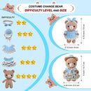 LoopMap Crochet Kit for Beginners, DIY Amigurumi Bear with Removable Dress & Accessories, Step-by-Step Video Tutorials Extra Yarn Crochet Tools, Handmade Gift for Kids & Adults (Bear-Blue) by TinyTreasures Baby Boutique